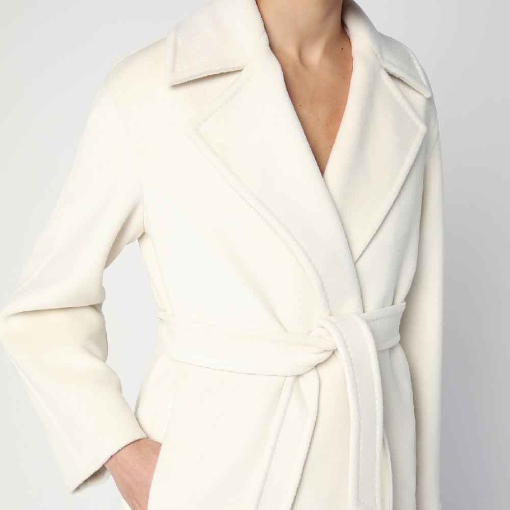 Max Mara Cappotto vestaglia bianco in misto cashmere Acquista Ora