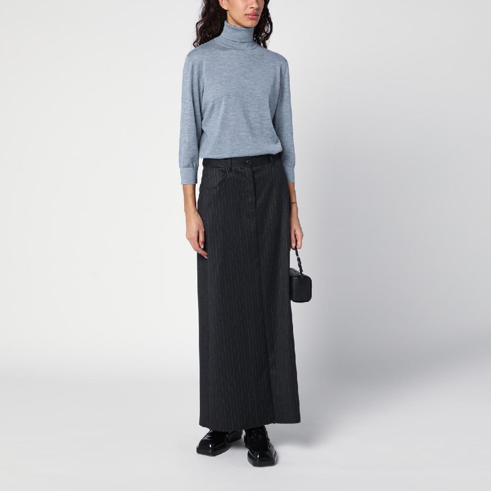 The Row Maglia dolcevita grigia in cashmere Sconto