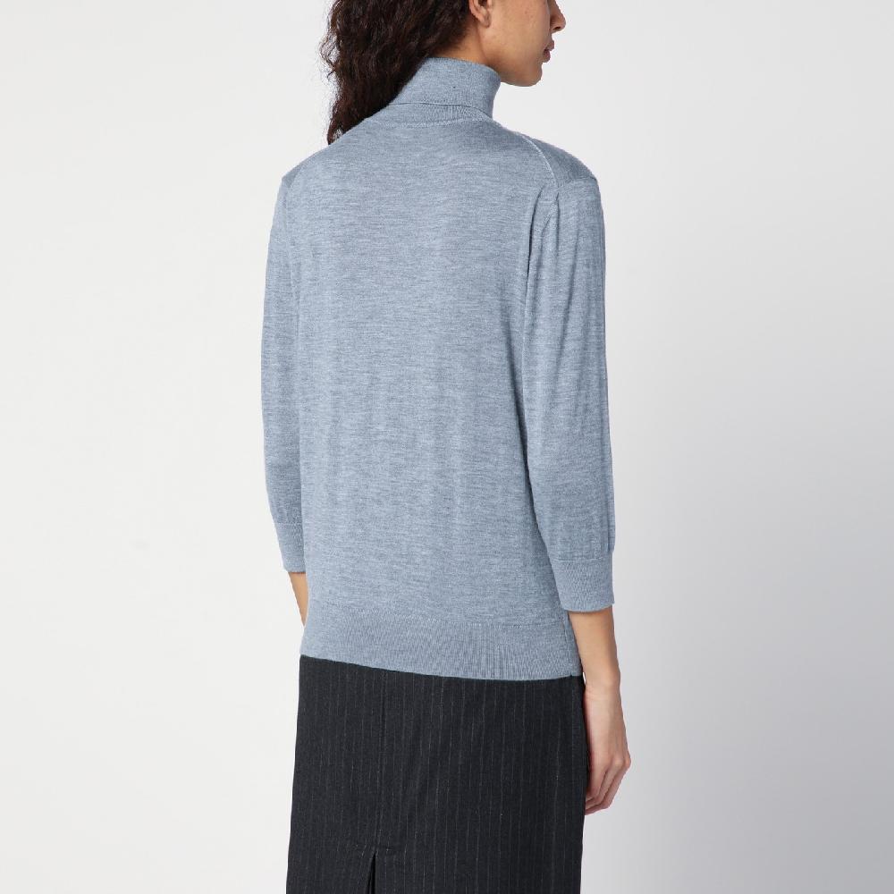 The Row Maglia dolcevita grigia in cashmere Sconto