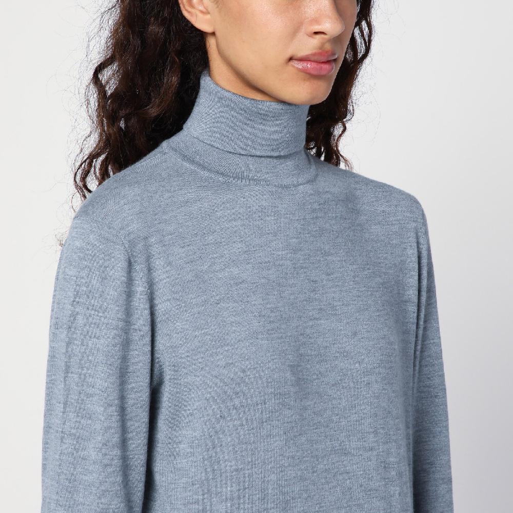 The Row Maglia dolcevita grigia in cashmere Sconto