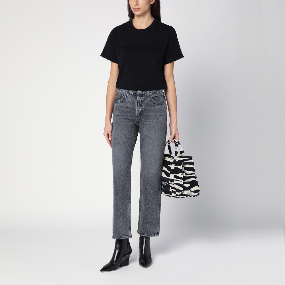 AGOLDE Jeans Valen grigio slavato in denim rigenerato In Vendita