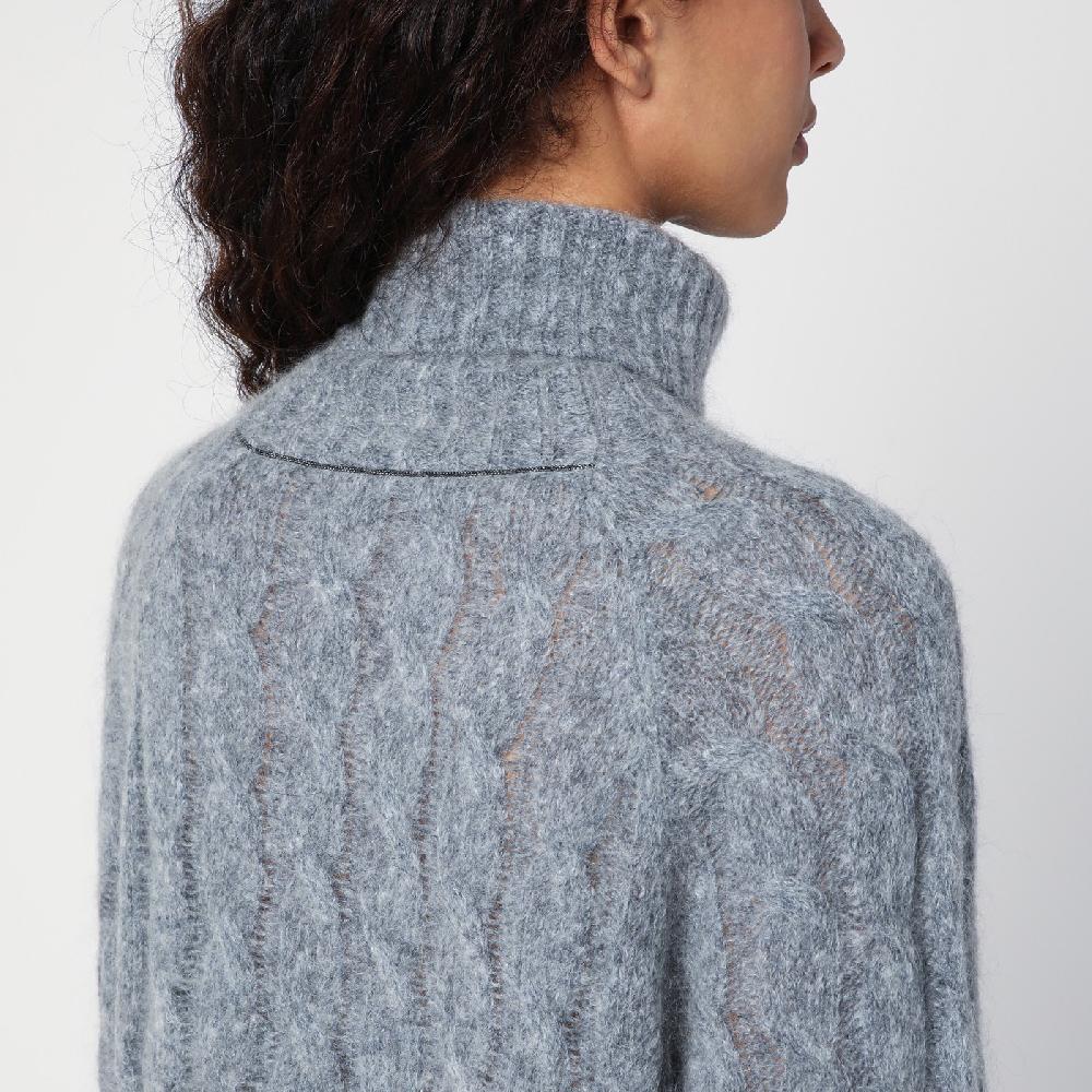 Brunello Cucinelli Maglione dolcevita a trecce Moda
