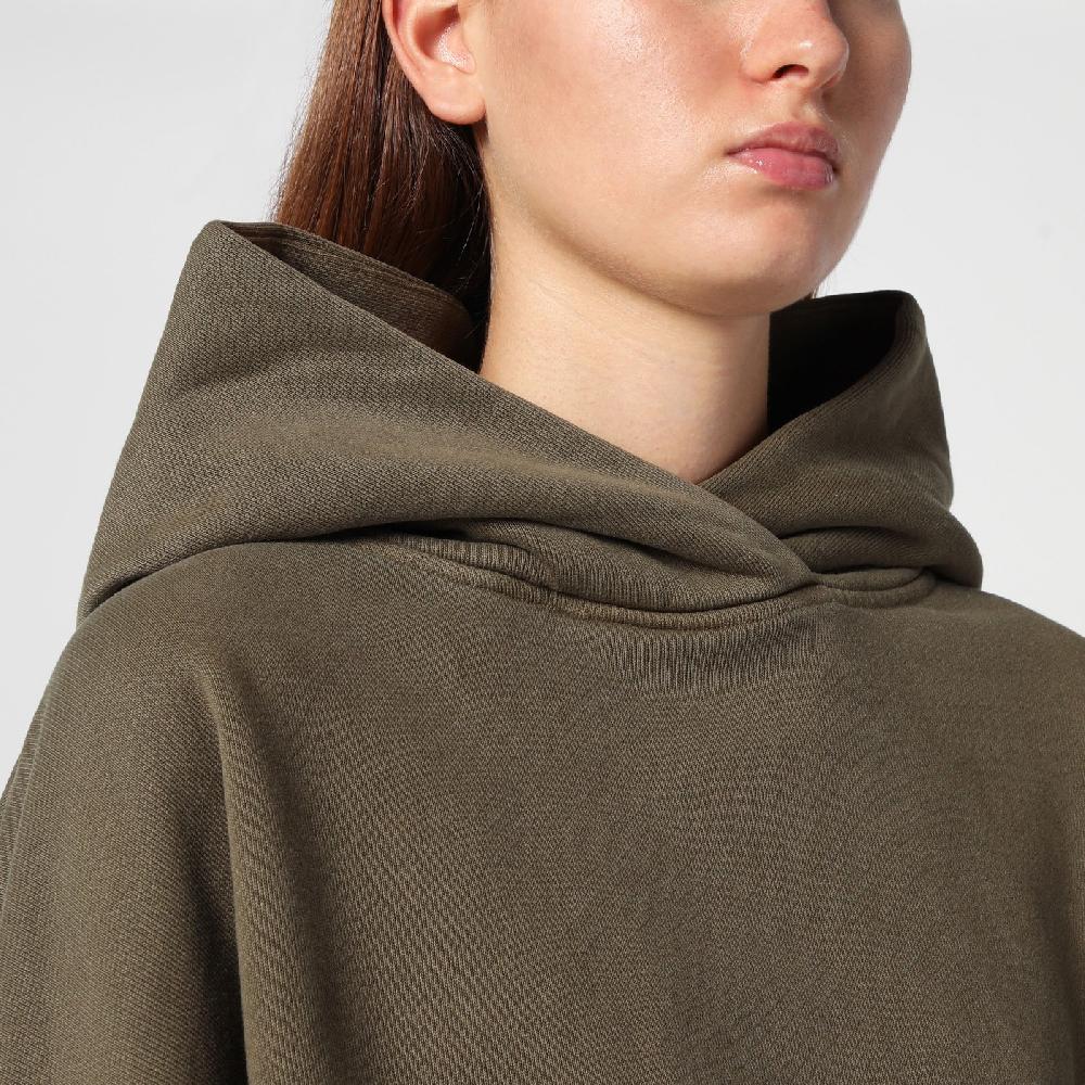 Entire Studios Felpa cropped verde militare in cotone organico Offerta Anniversario