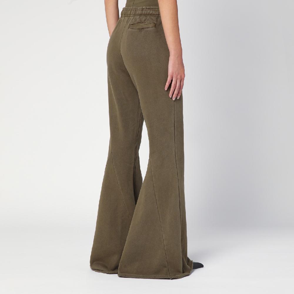Entire Studios Pantalone a zampa verde militare in cotone organico Vendita calda