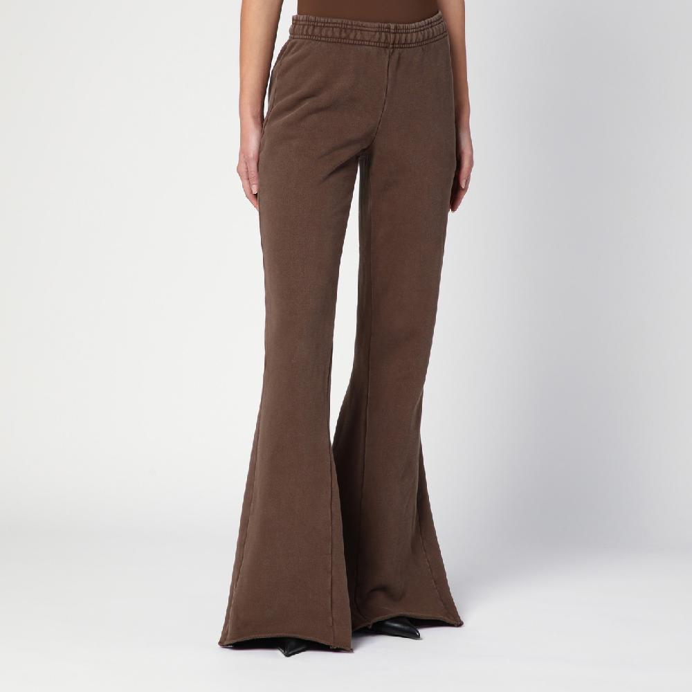Entire Studios Pantalone a zampa marrone in cotone organico Offerta migliore