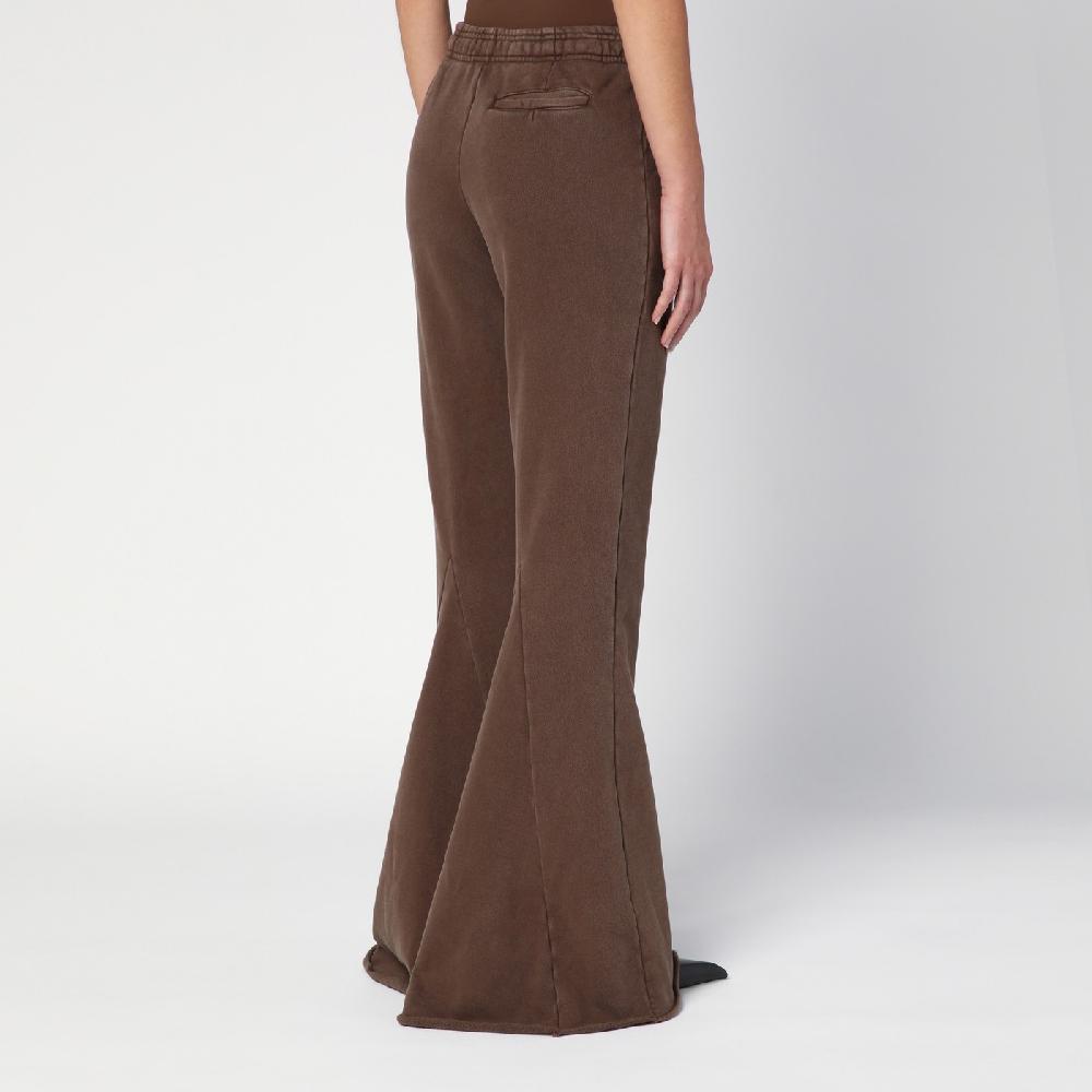 Entire Studios Pantalone a zampa marrone in cotone organico Offerta migliore