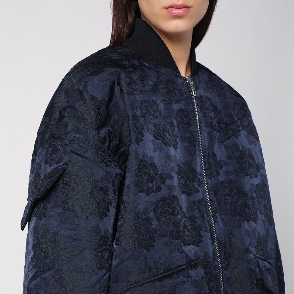 Ganni Bomber blu navy con zip Bestseller
