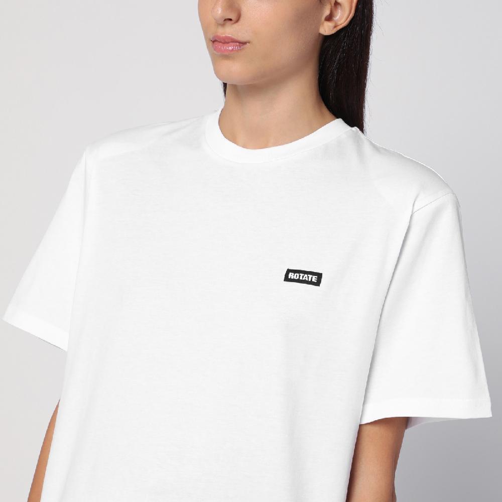 ROTATE Birger Christensen T-shirt bianca in cotone organico Comprane uno, ottenene uno gratis