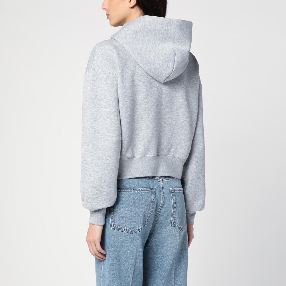 GUCCI Felpa grigia mélange in misto cotone Latest stili