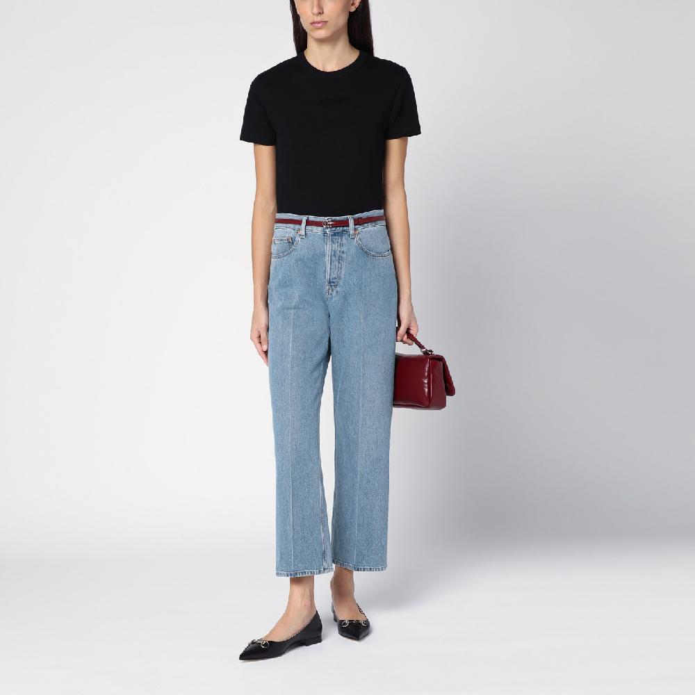 GUCCI T-shirt nera in cotone Ultimo giorno