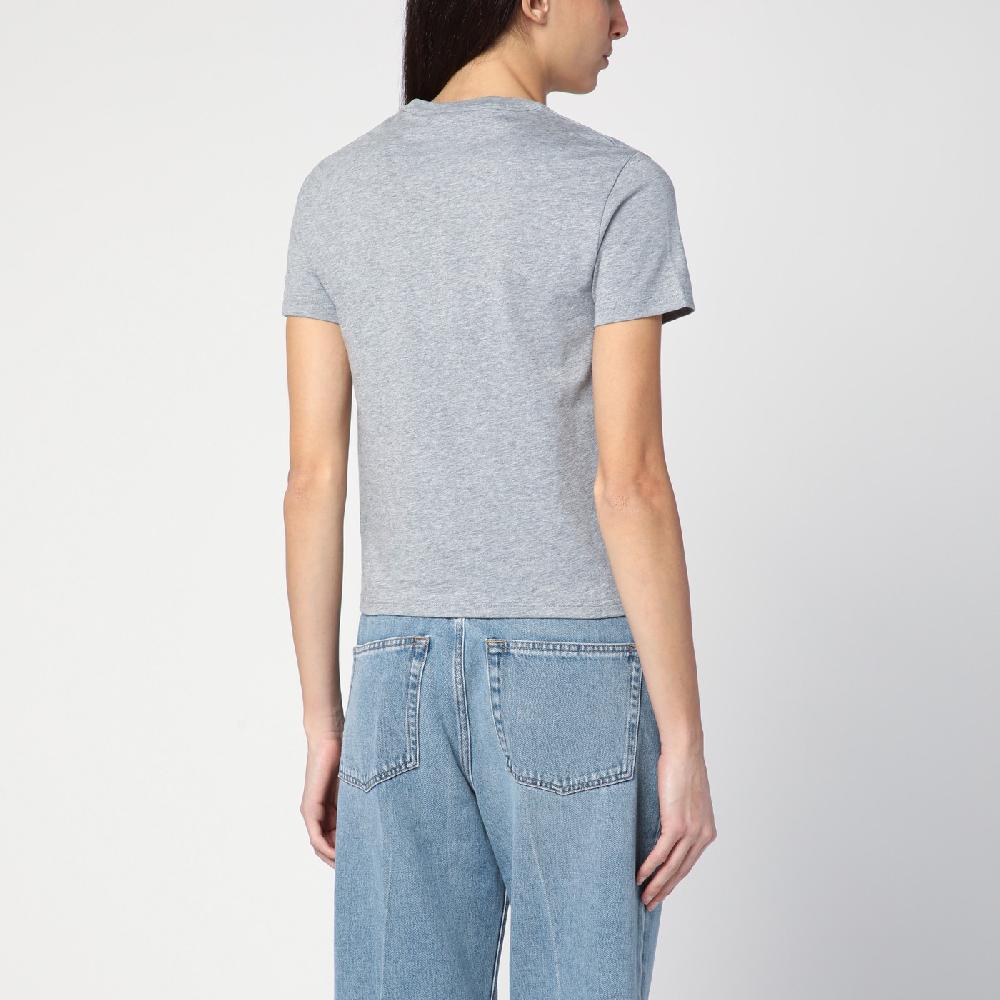 GUCCI T-shirt grigia mélange in cotone Fino al 50% di sconto