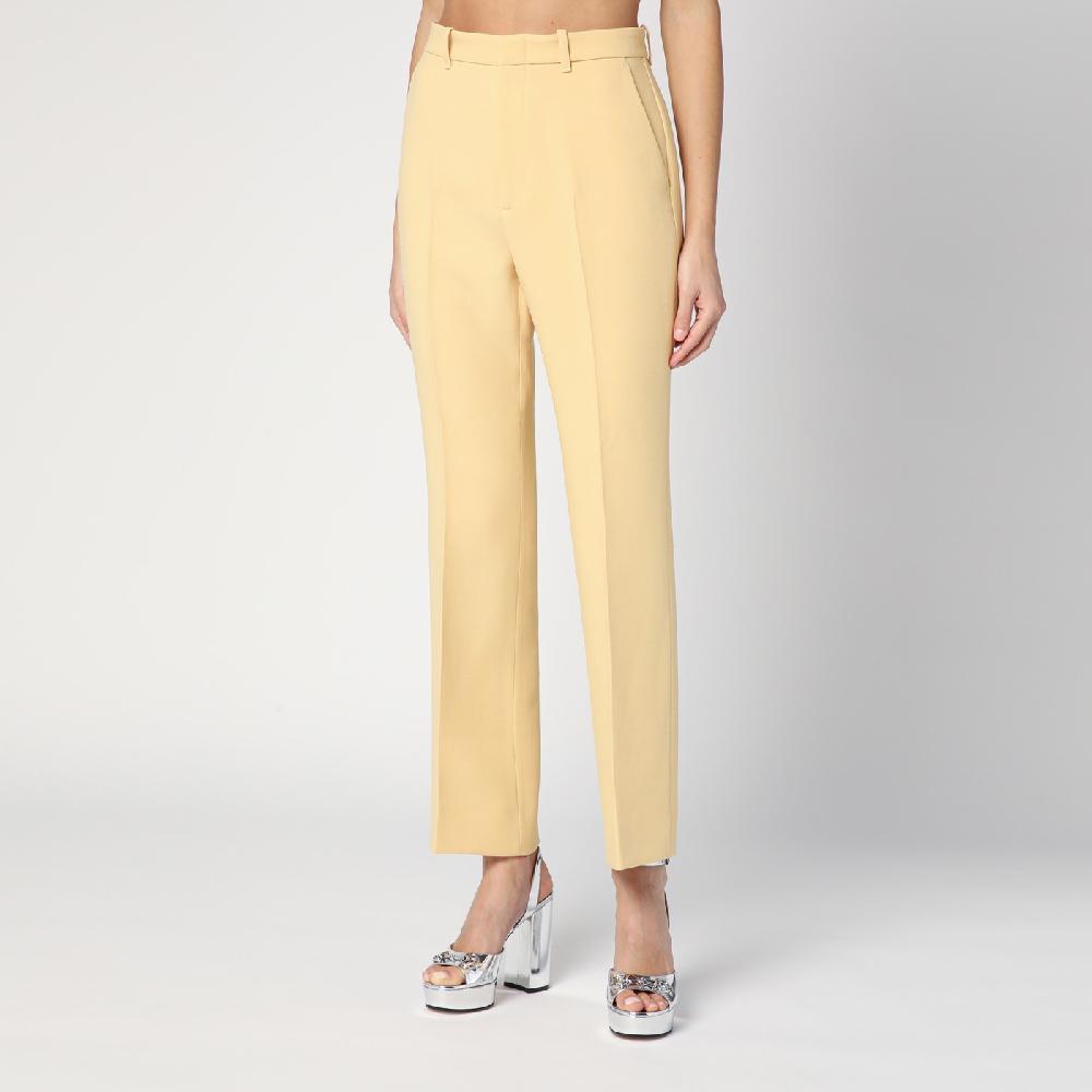 GUCCI Pantalone color crema in crêpe di lana Only for today