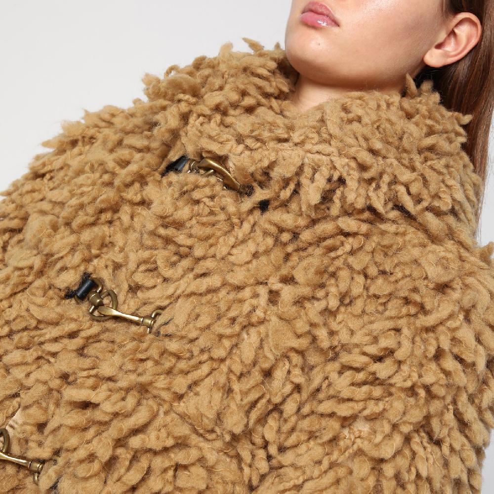 Burberry Giacca corta beige in misto lana Fino al 55% di sconto