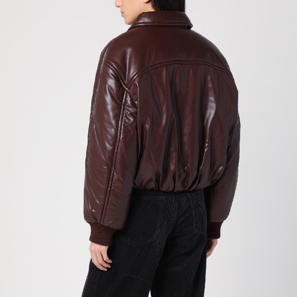 AGOLDE Bomber marrone in eco pelle Officina