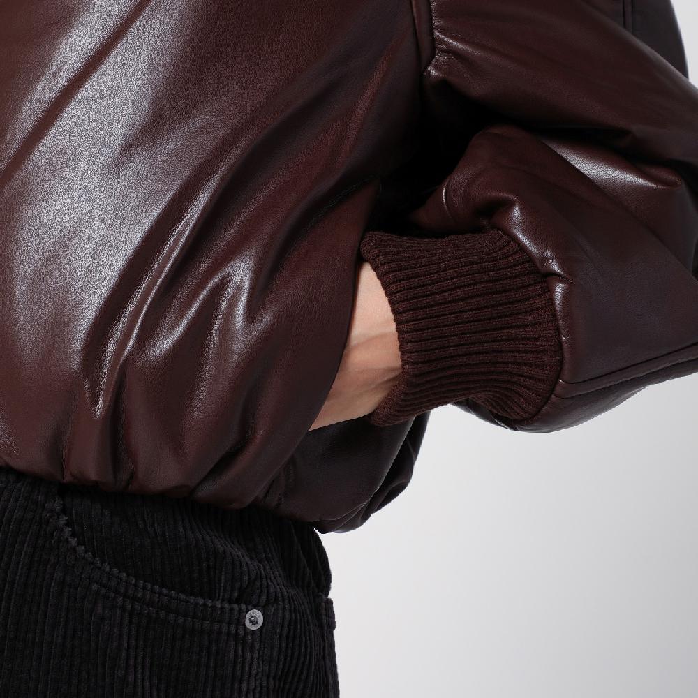 AGOLDE Bomber marrone in eco pelle Officina