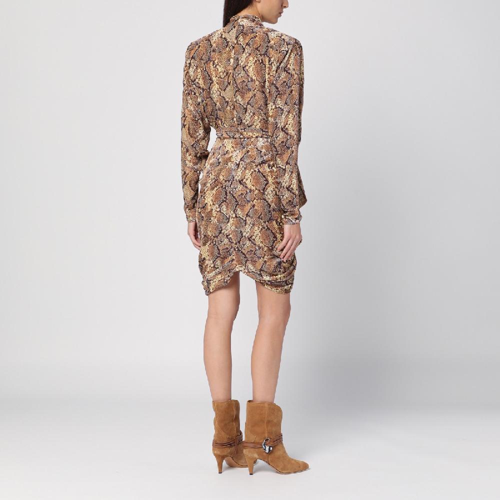 ISABEL MARANT Abito Cleora con stampa serpente In vendita