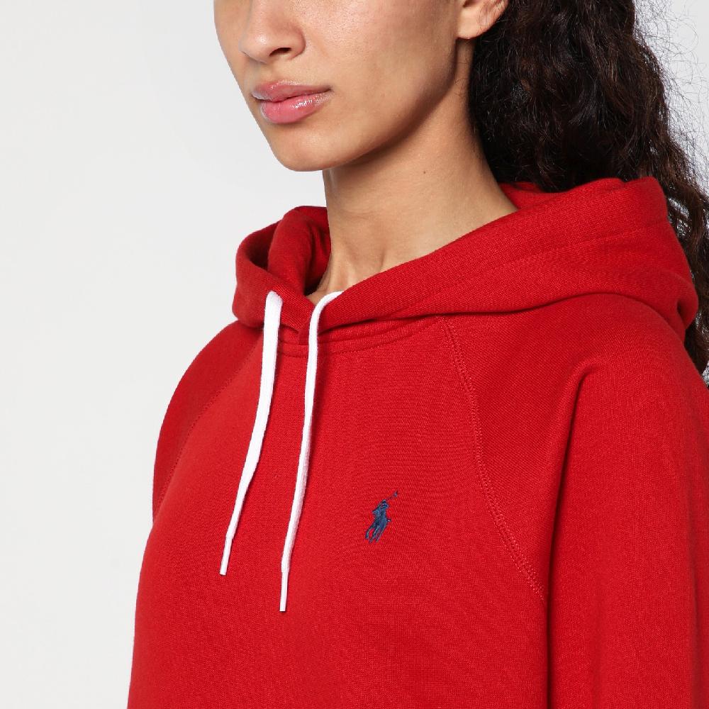 Polo Ralph Lauren Felpa rossa in cotone felpato Sconti questo mese