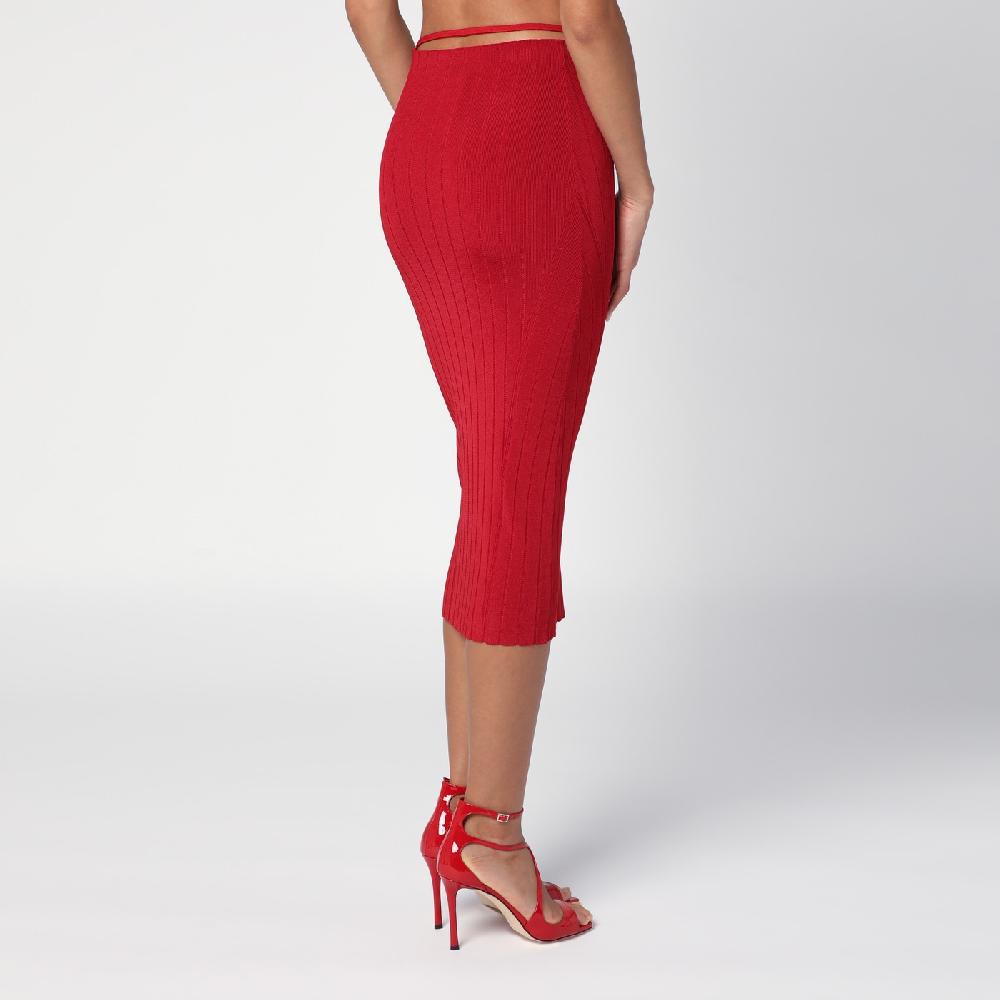JACQUEMUS Gonna midi Pralù rossa Italia