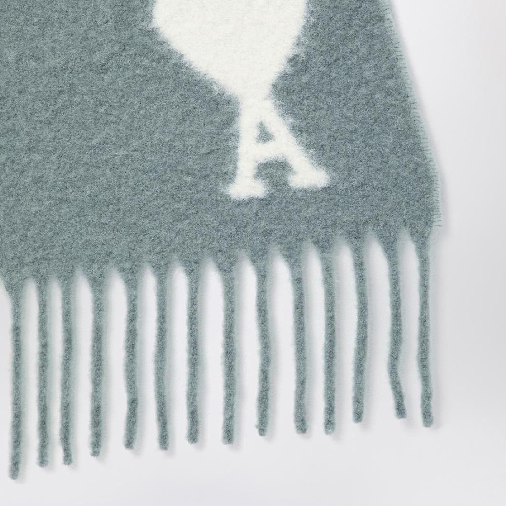 Ami Paris Sciarpa grigia chiara in misto alpaca Hotsell