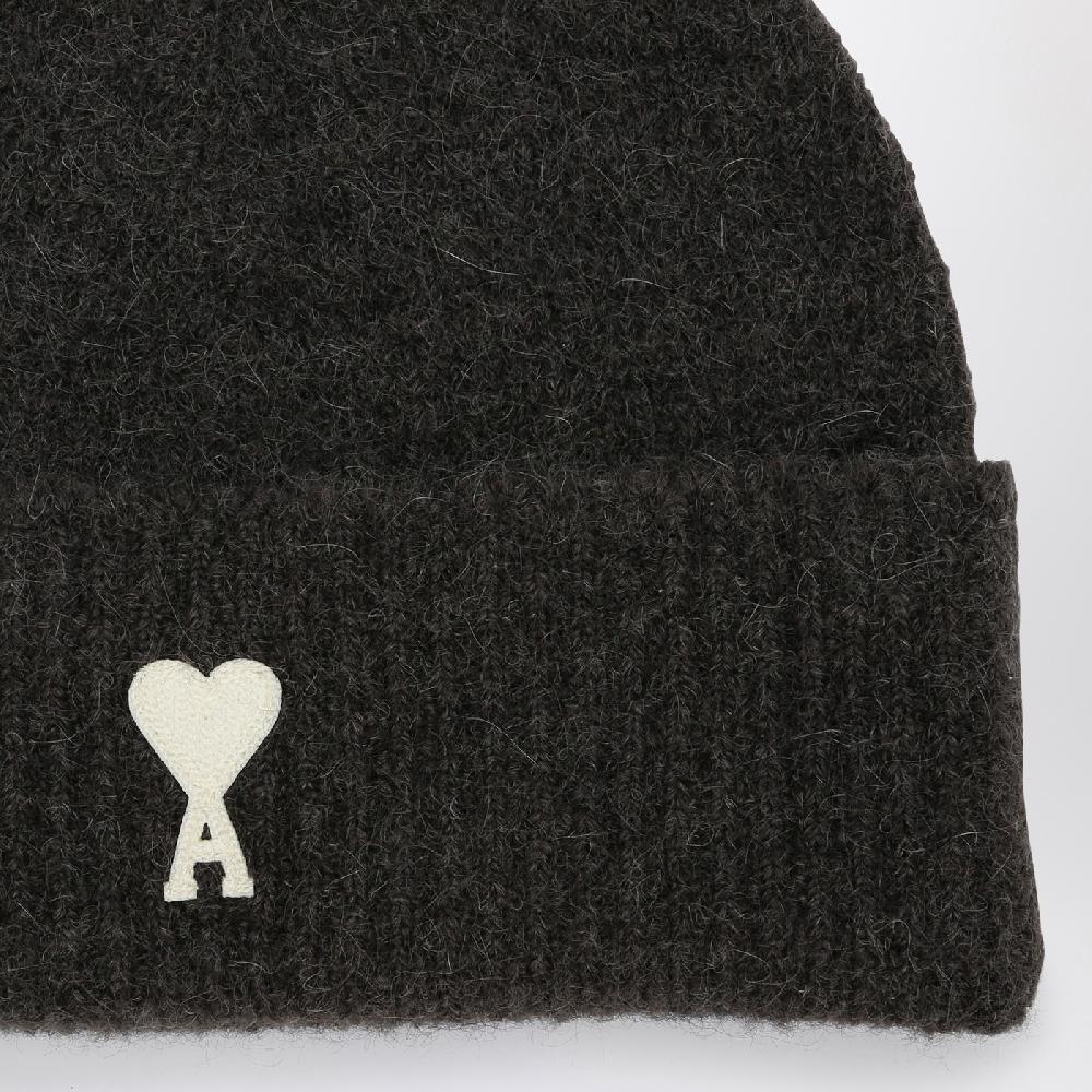 Ami Paris Cappello Ami De Coeur grigio in alpaca Vendita Calda