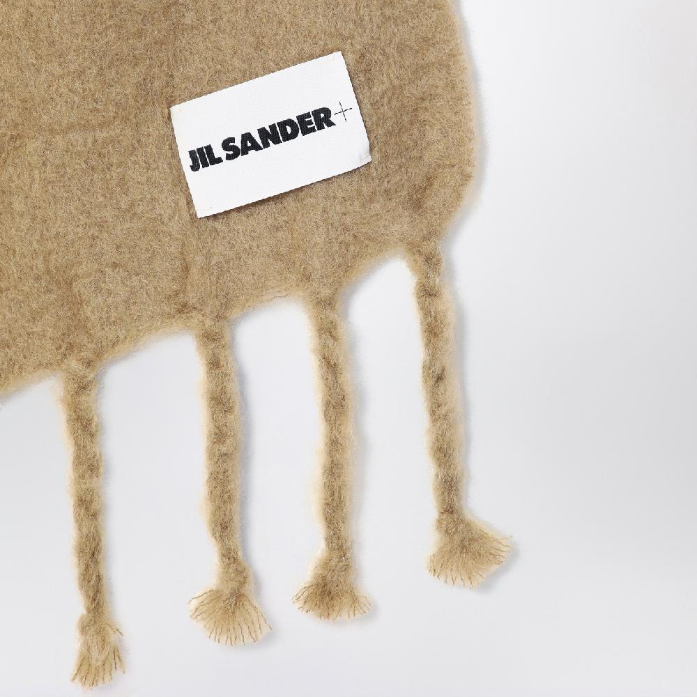 Jil Sander Sciarpa beige in misto mohair In Saldo