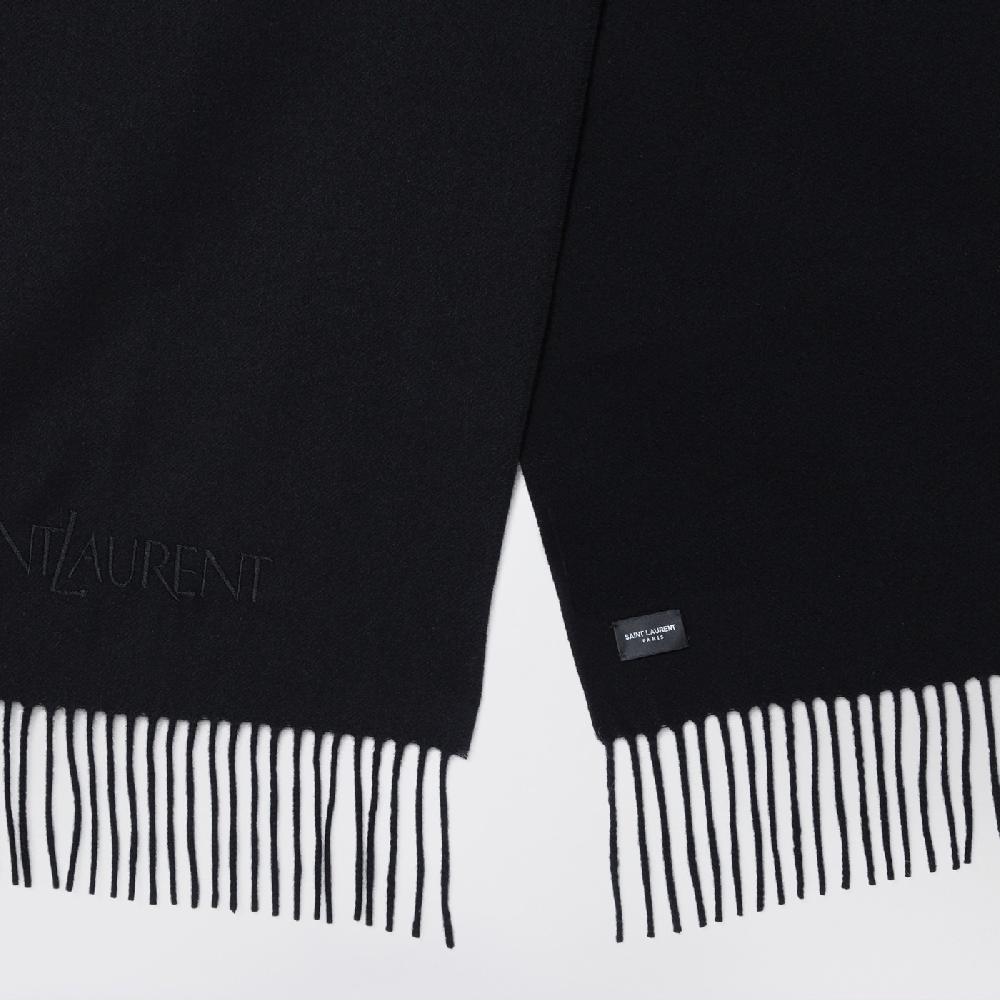 Saint Laurent Sciarpa nera in cashmere Sconto di tempo limitato