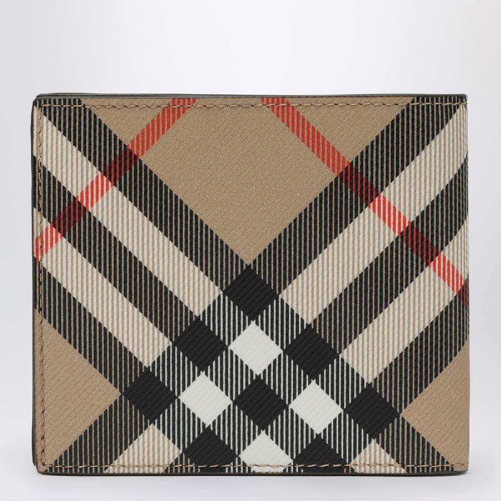 Burberry Portafoglio a libro beige motivo Check Black Friday