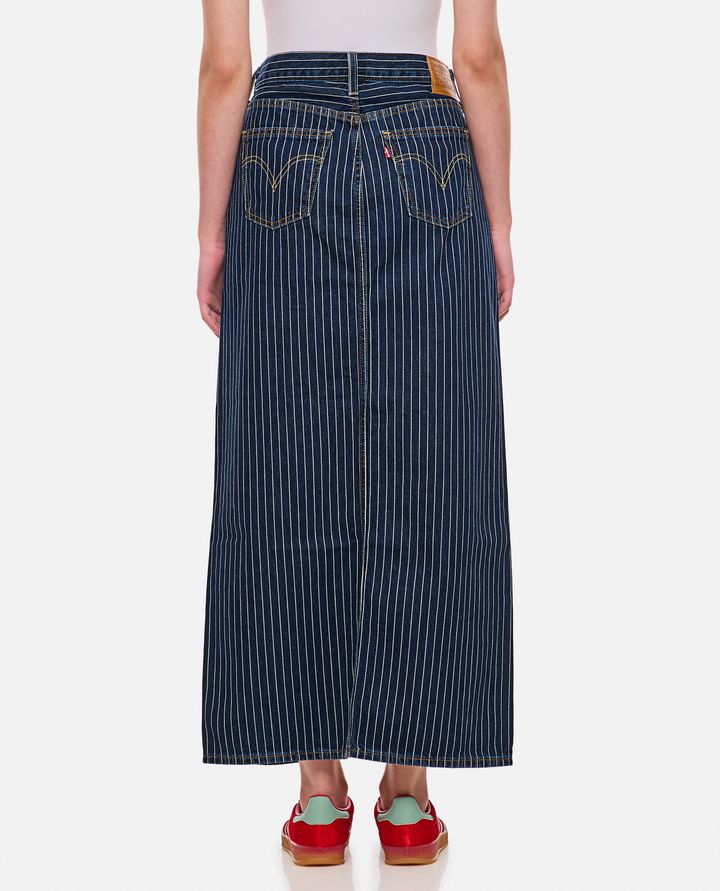 Biffi GONNA MIDI DENIM A RIGHE Negozi Online