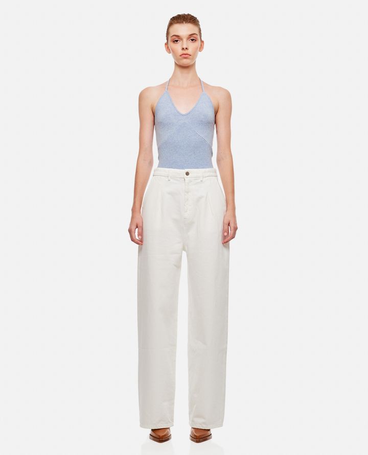 Biffi PANTALONI IN DENIM A GAMBA LARGA Vendita Calda
