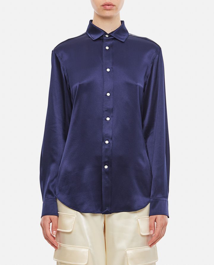 Biffi LONG SLEEVE BUTTON FRONT SILK SHIRT I Più Venduti