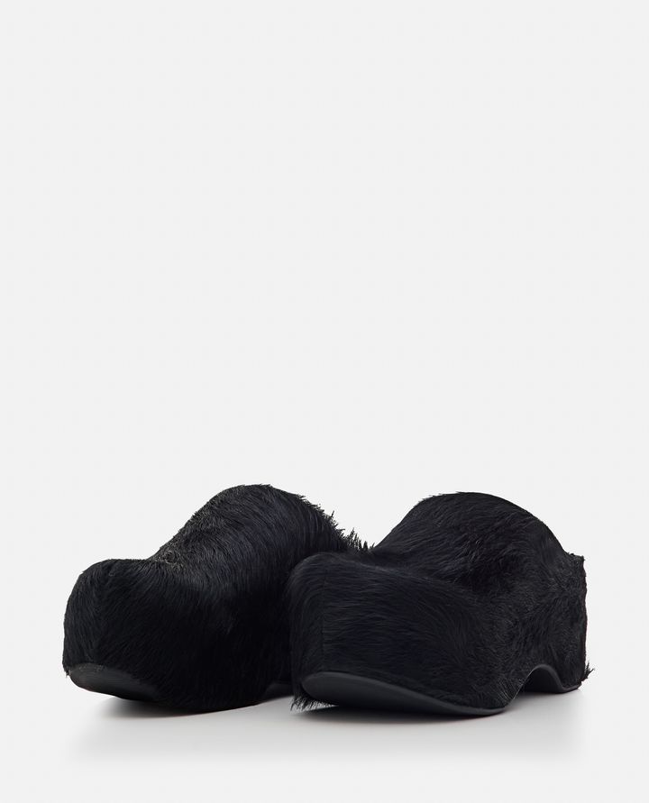 Biffi HAIRY LEATHER PLATFORM MULES Soddisfazione Garantita