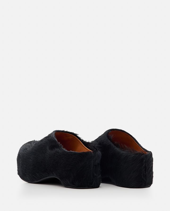 Biffi HAIRY LEATHER PLATFORM MULES Soddisfazione Garantita