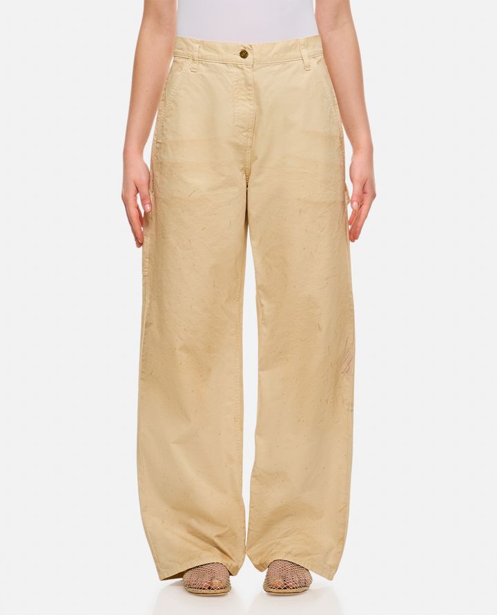 Biffi PANTALONI IN COTONE AMPI CON MACCHIE Moda