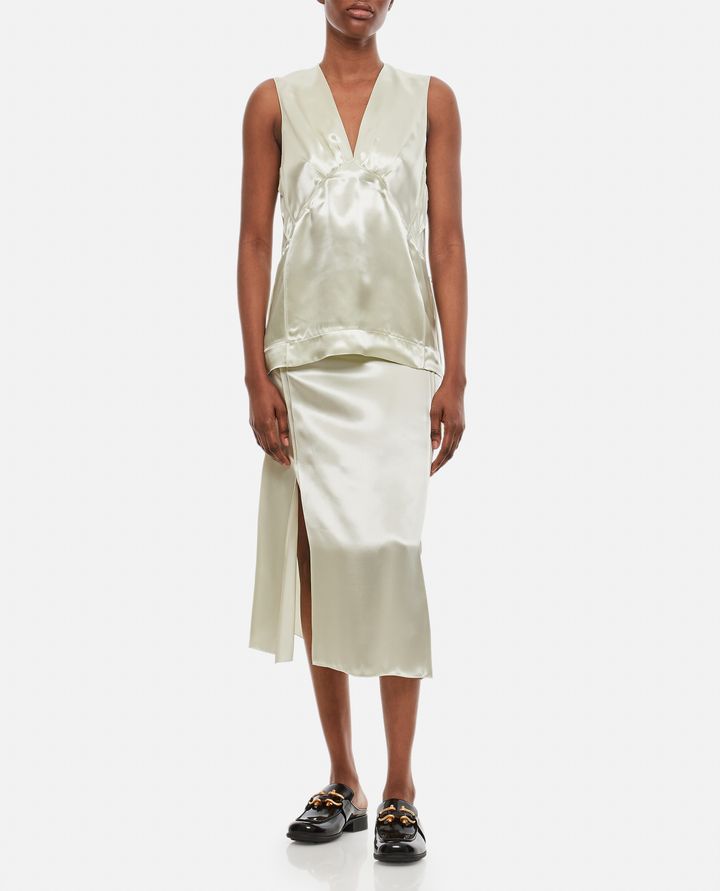 Biffi FLUID SATIN MIDI SKIRT Ultimo giorno
