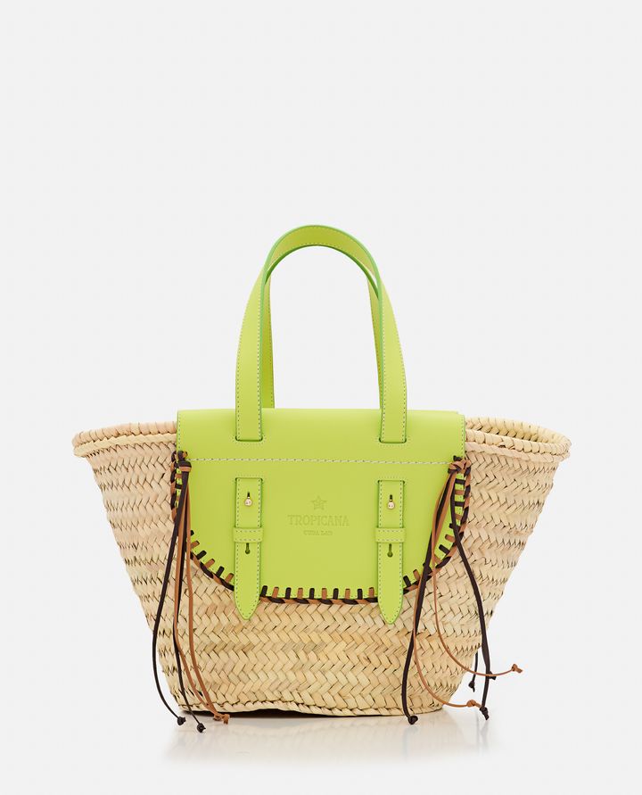 Biffi TROPICANA BORSA TOTE IN PAGLIA E PELLE Spedizione Gratuita