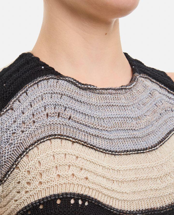 Biffi CROP TOP ORIZZONTALE IN LINO E COTONE Offerta