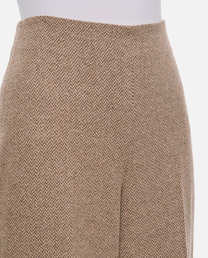 Biffi HERRINGBONE PANTALONI AMPI IN CASHMERE Presa