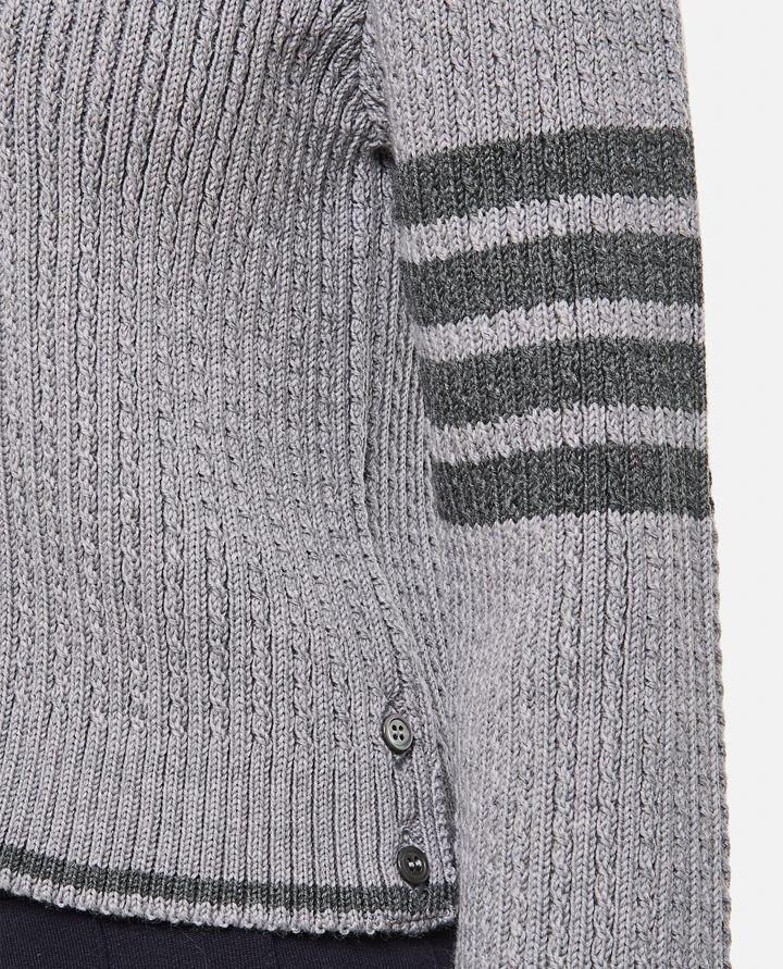 Biffi CARDIGAN NEONATO CON SCOLLO A V A TRECCE IN LANA MERINO Moda
