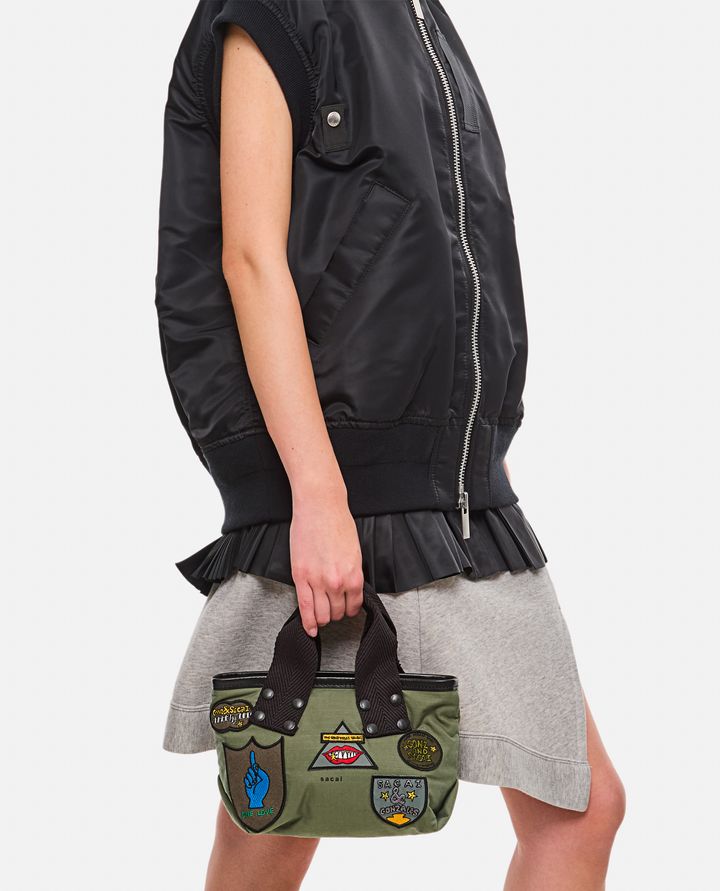 Biffi BORSA TOTE PICCOLA SACAI X MARC GONZALES CON PATCH Offerte giornaliere