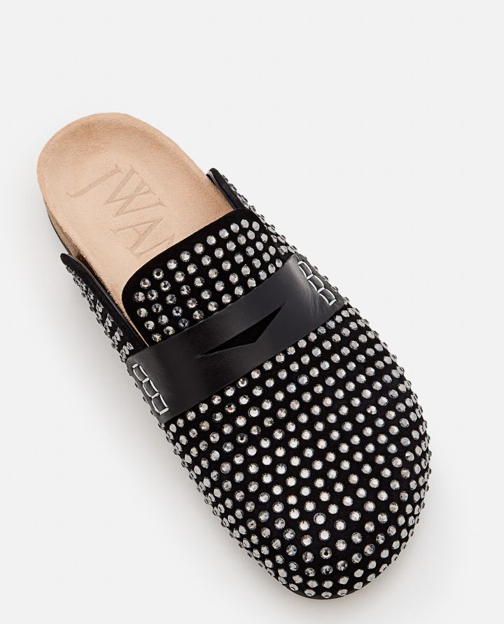 Biffi SUEDE CRYSTAL LOAFER Vendita Calda
