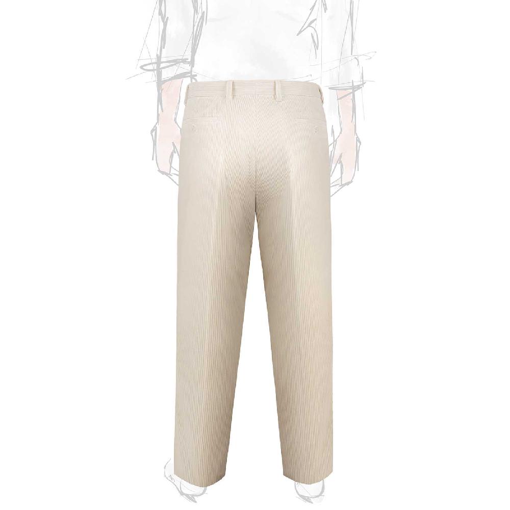 Rubinacci Vintage archive pantalone velluto a coste con pinces latte Negozi Online