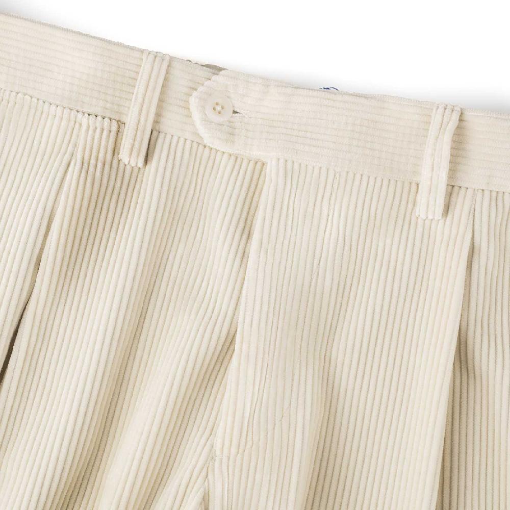 Rubinacci Vintage archive pantalone velluto a coste con pinces latte Negozi Online