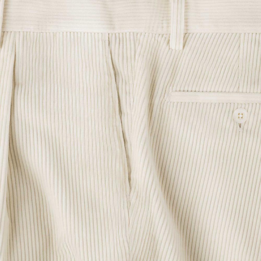 Rubinacci Vintage archive pantalone velluto a coste con pinces latte Negozi Online