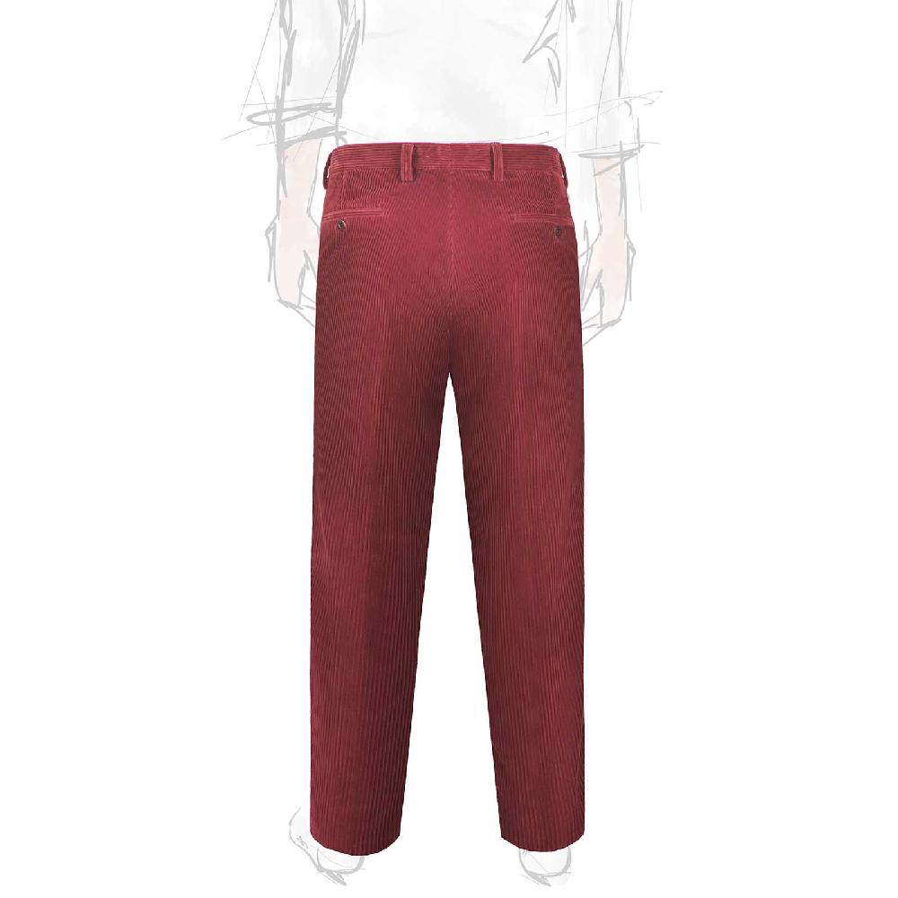 Rubinacci Vintage archive pantalone velluto a coste con pinces ciliegia Acquista Ora