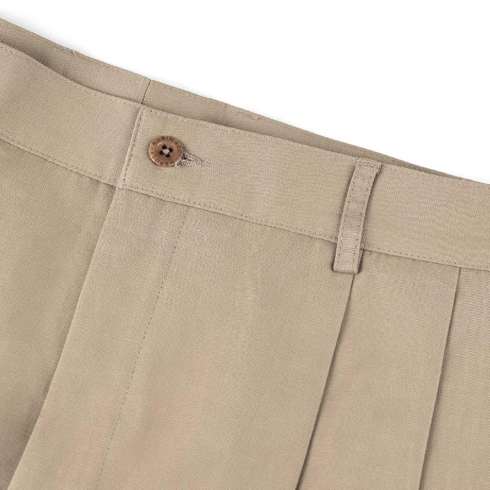 Rubinacci Serie Limitata bermuda in cotone e lino biscotto Consegna Veloce