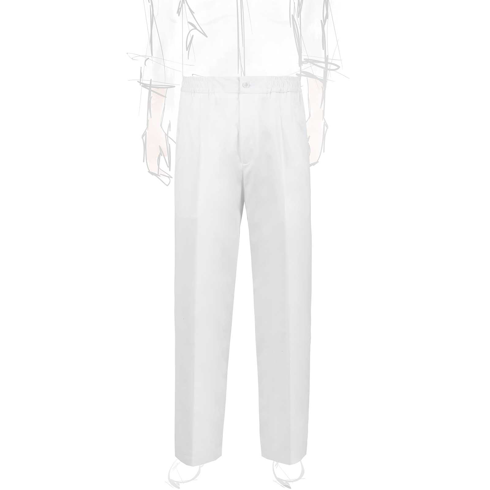 Rubinacci Vintage archive pantalone leisure in cotone bianco
