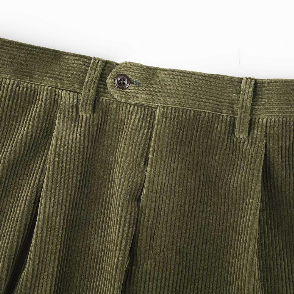 Rubinacci Vintage archive pantalone velluto a coste con pinces verde Shopping Online