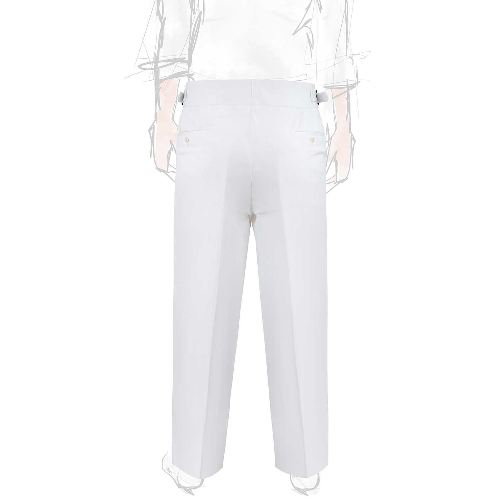 Rubinacci Vintage archive pantalone Manny in cotone bianco Affare Del Giorno