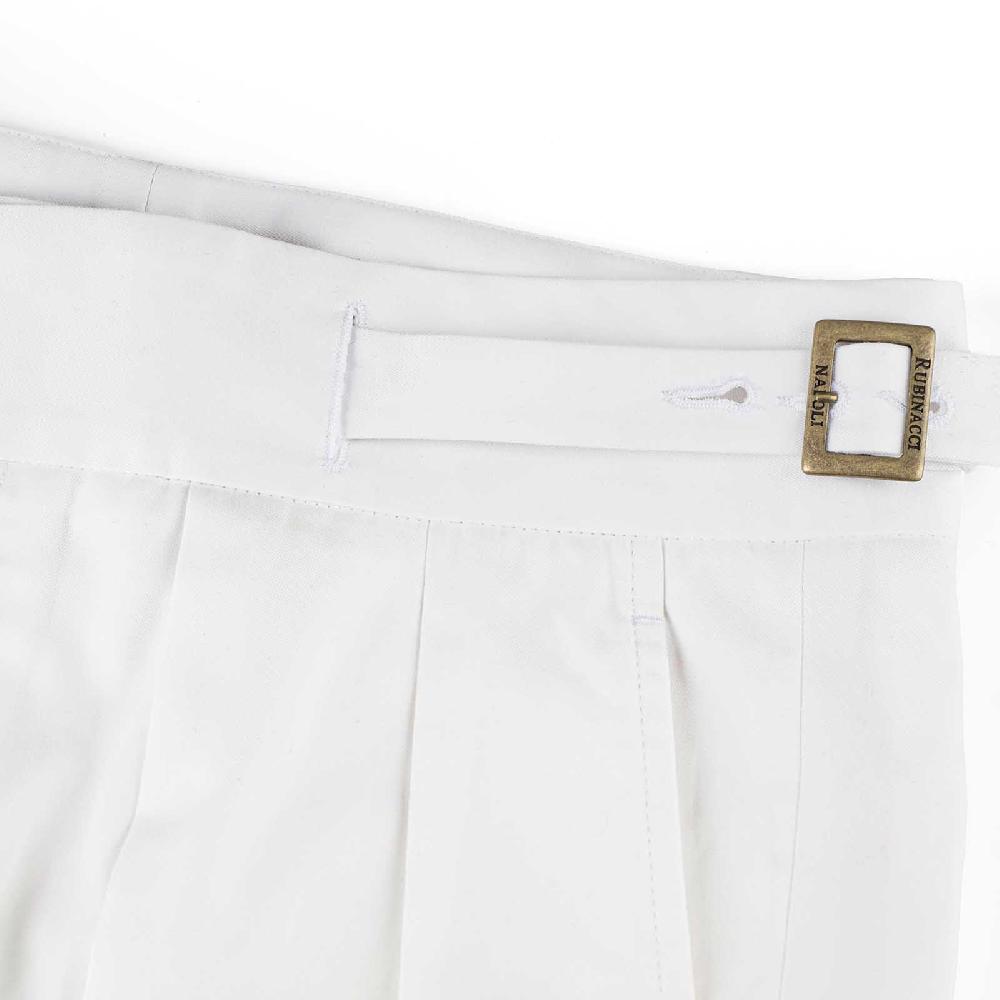 Rubinacci Vintage archive pantalone Manny in cotone bianco Affare Del Giorno