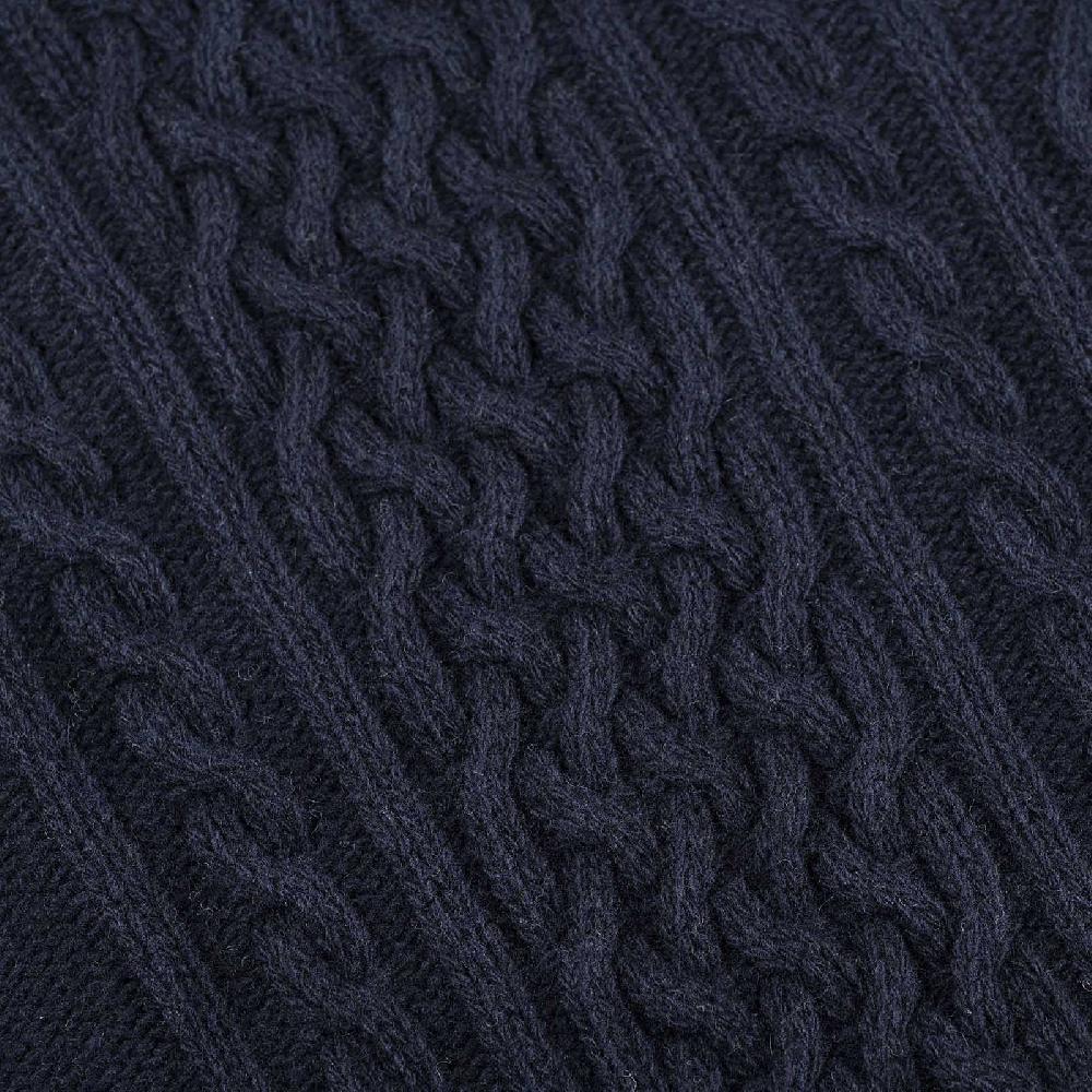 Rubinacci Vintage archive girocollo con trecce in lana blu Sconto